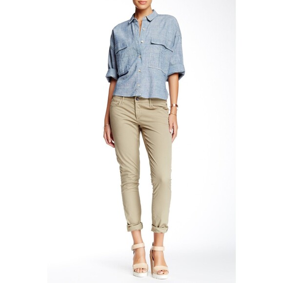 New Womens True Religion Brand Jeans NWT 24 Brianna Boyfriend Poplin Gray Griffi - Picture 4 of 10